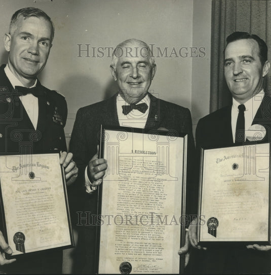 1961, Mayor Art Hanes, others, receive Legion Awards, Alabama - Historic Images