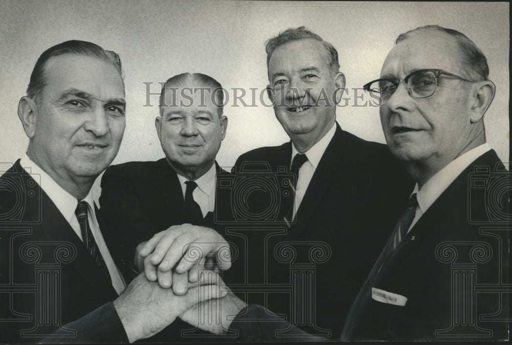 1966, Mayor Boutwell, with others, announce new Post Office, Alabama - Historic Images