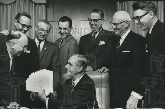 1966, Mayor Albert Boutwell, with other mayors, "Y'all Come", Alabama - Historic Images