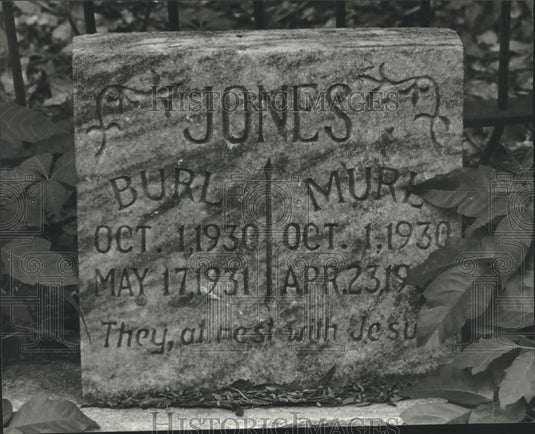 1980, Jones Tombstone at Cemetery in Pinson, Alabama - abna41512 - Historic Images