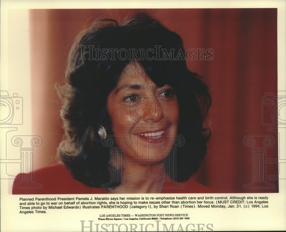 1994 Planned Parenthood - Pamela J. Maraldo, President - Historic Images