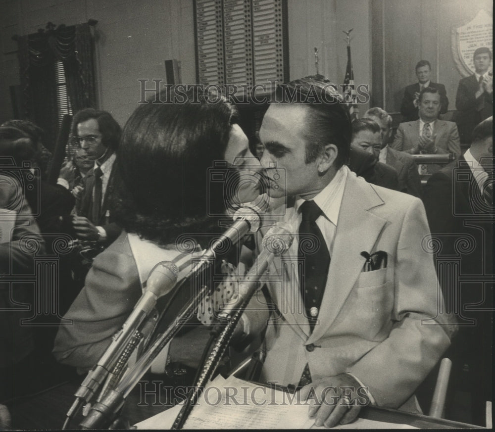 1973 Press Photo Governor and Mrs. George Wallace after Speech - abna41585 - Historic Images