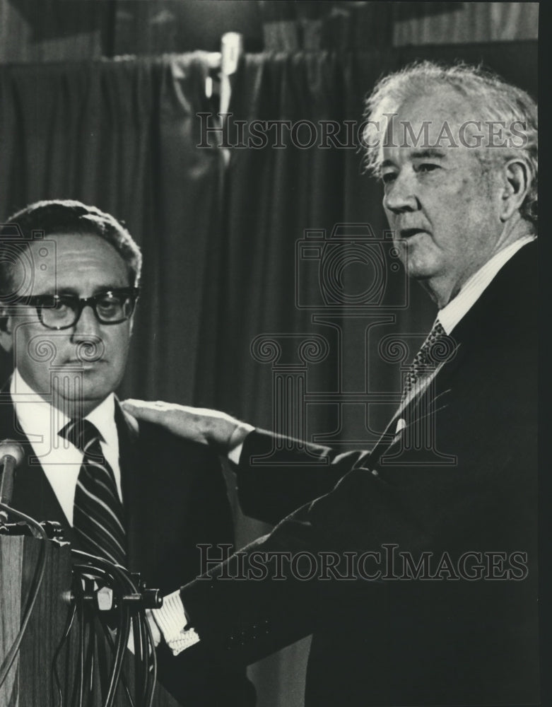 1975, Senator Sparkman Speaking with Secretary Kissinger - abna41635 - Historic Images