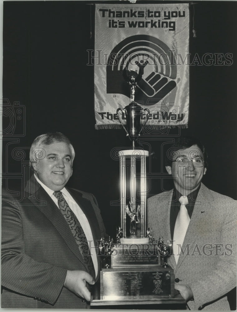 1976 United Appeal Presented Award to Men - Historic Images