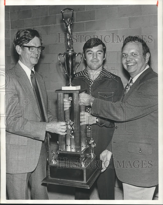 1975, J. Revis Hall Sportsmanship Award Presented to School Officials - Historic Images