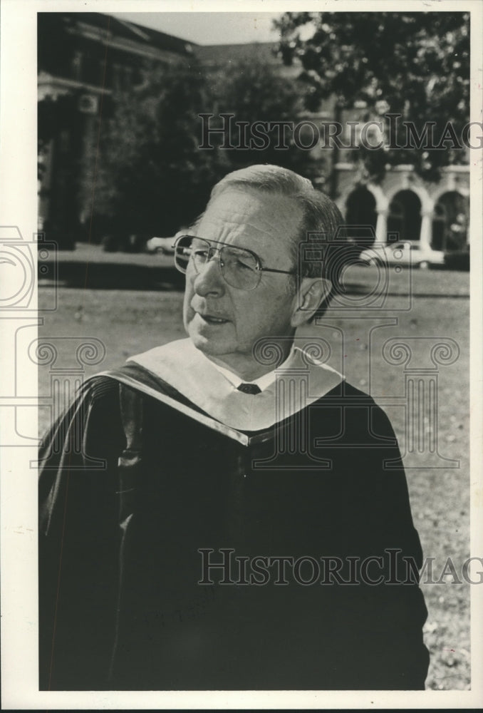 1989 Press Photo John Stewart, President University of Montevallo, Alabama - Historic Images