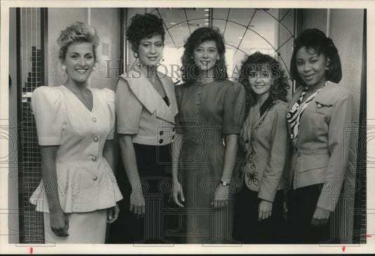 1990, Miss Alabama Contestants Prepare for Interview - abna41781 - Historic Images