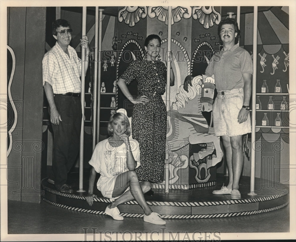 1990, Miss Alabama Group-Bob Cain, Gail Odum, Julie Coons, Dan Smith - Historic Images