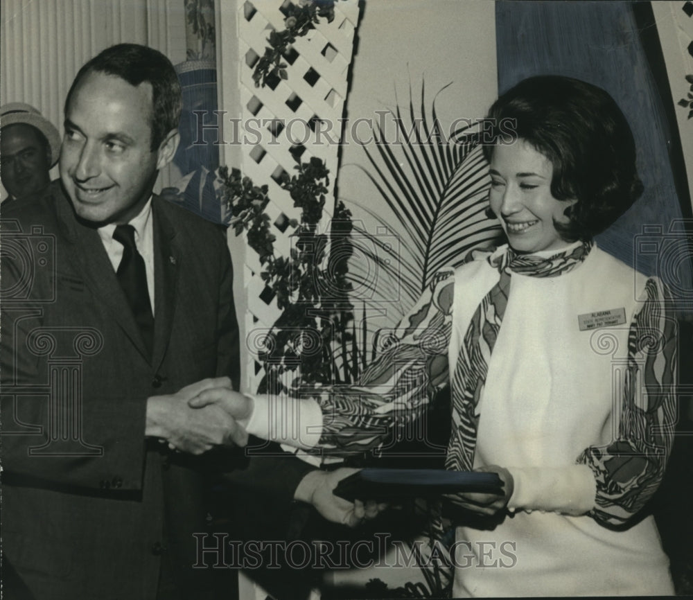 1969, Mary Pat Terhart Receives Award for Alabama Junior Miss Contest - Historic Images