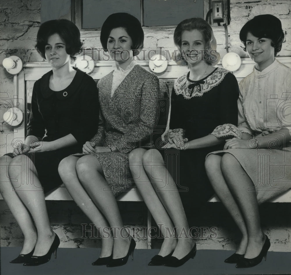 1966 Press Photo Betty Funderburke and Others, Contestants, Junior Miss Alabama - Historic Images