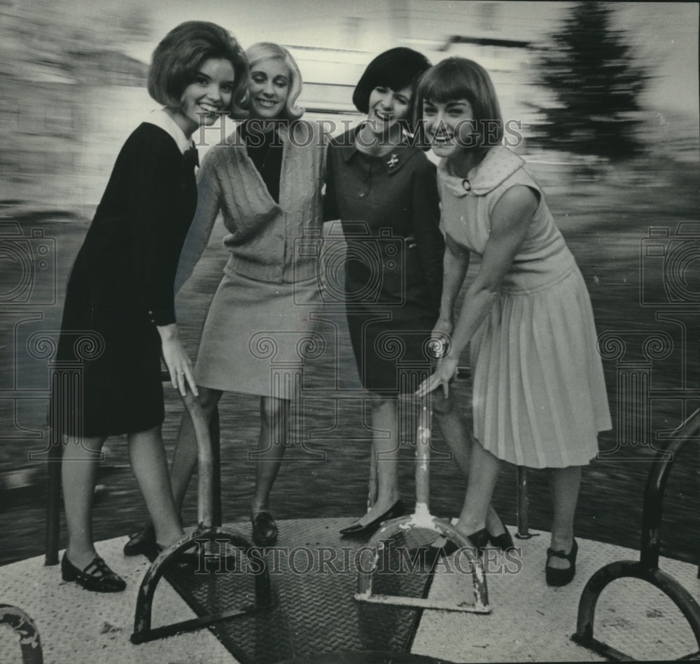 1966 Press Photo Four Contestants of the Junior Miss Alabama Pageant Contest - Historic Images