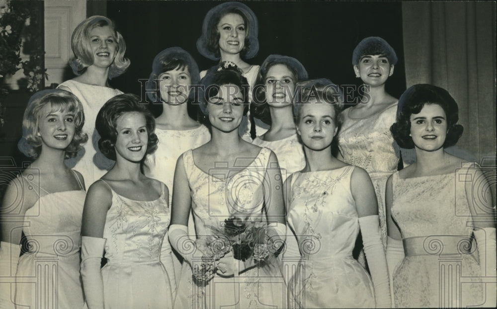 1965 Press Photo Top 10 Junior Miss Contestants in Evening wear in Alabama - Historic Images