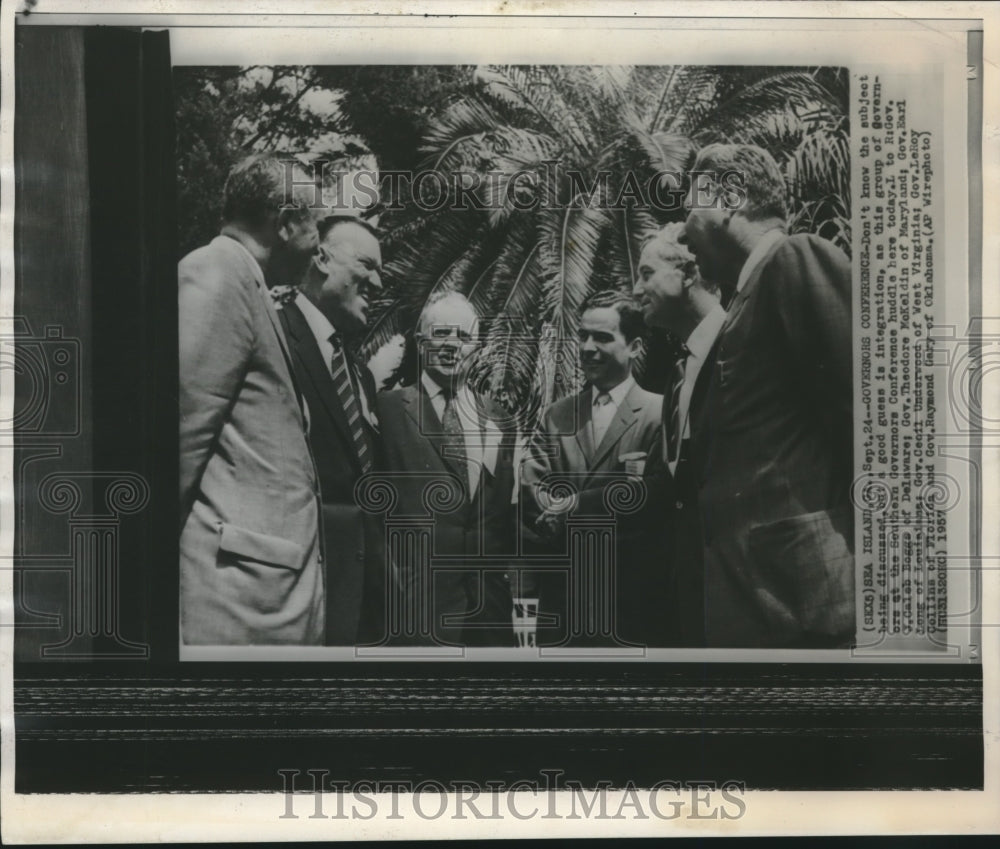 1957 Press Photo Governors Confer at Southern Governors Conference, Georgia - Historic Images