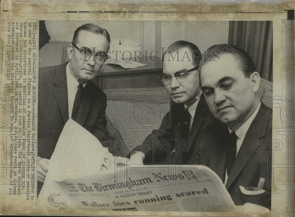 1964 Press Photo Gerald, George and Jack Wallace, Brothers, Milwaukee, Wisconsin-Historic Images