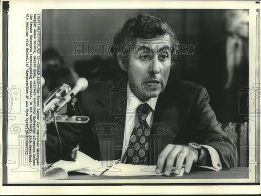 1973, Attorney Gerald Alch Testifies for Senate Watergate Committee - Historic Images