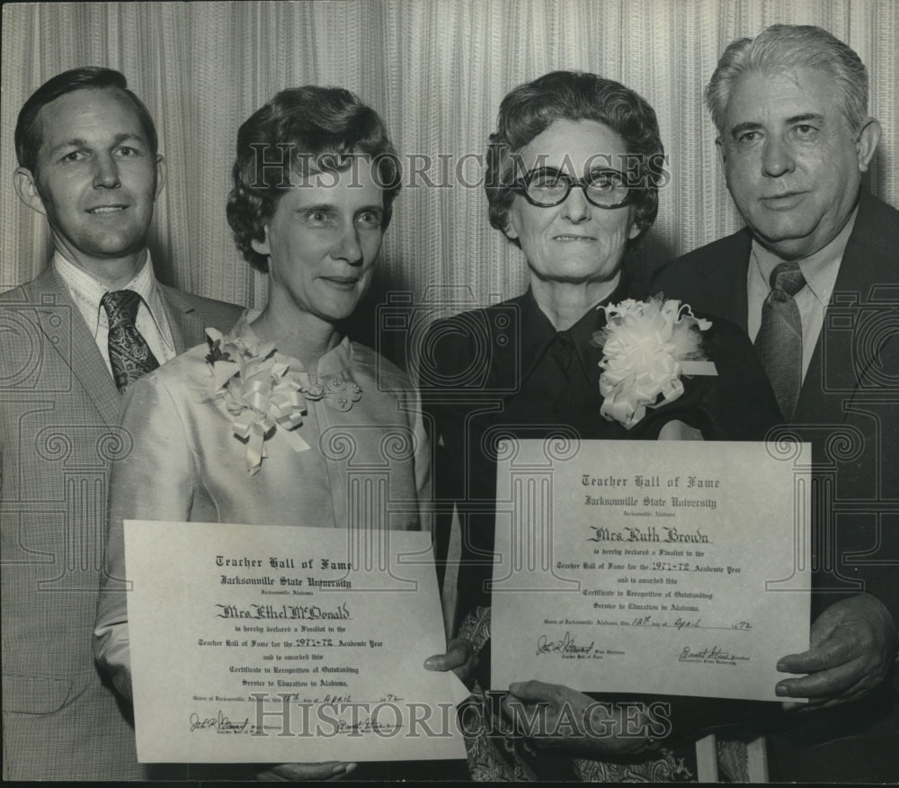 1972 New Inductees Into Jacksonville State Teacher Hall of Fame - Historic Images