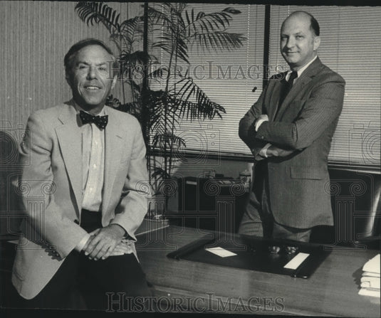 1982, Harry Bressler, Cy Steiner are Advertising Executives - Historic Images