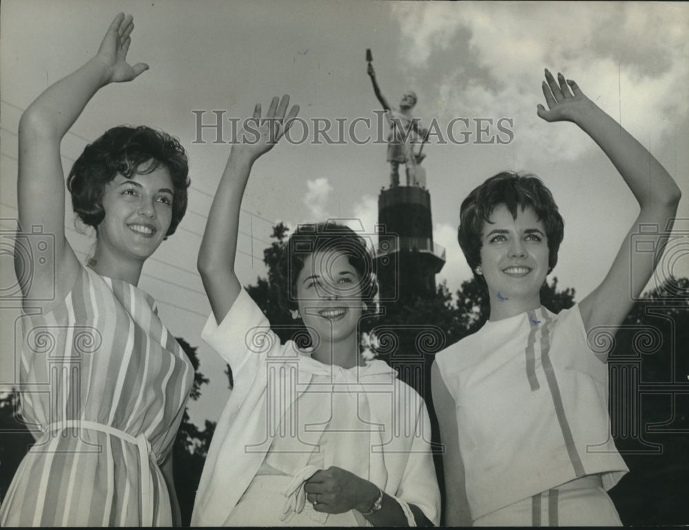 1962 Press Photo Three Miss Alabama Contestants from Birmingham, Alabama - Historic Images