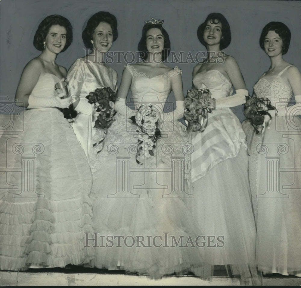 1961 Press Photo Top Five Contenders in the Junior Miss Alabama 1961 Contest - Historic Images