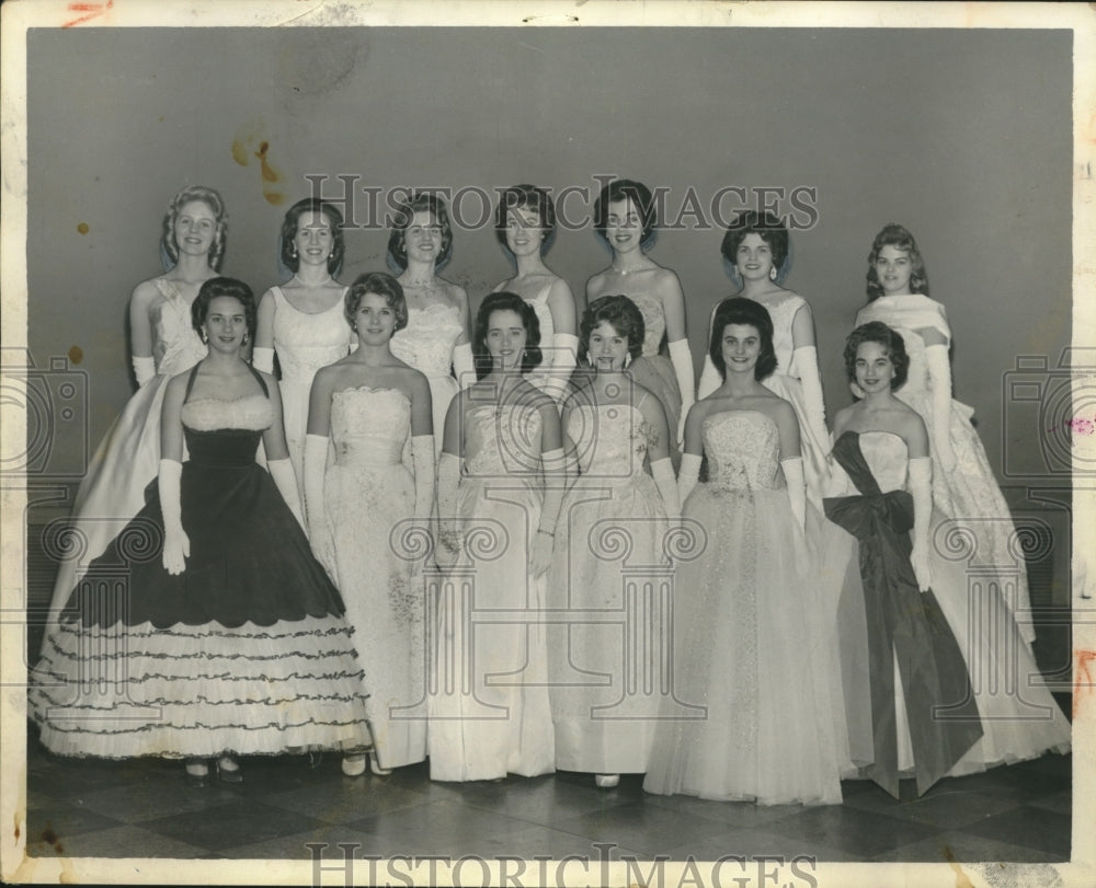 1962 Press Photo Alabama Junior Miss Contestants in Evening Wear - abna42140 - Historic Images