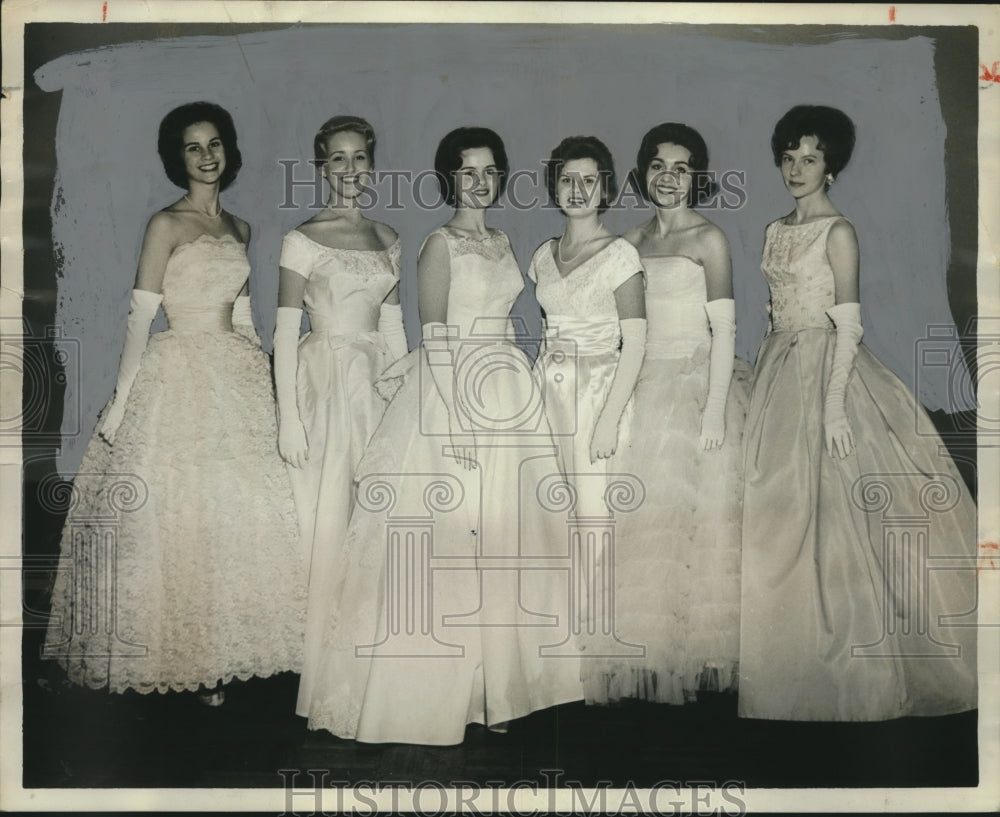 1962 Press Photo Junior Miss Alabama Contestants in Evening Wear - abna42143 - Historic Images