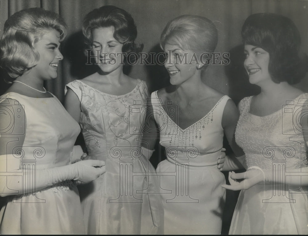 1964 Press Photo Four Alabama Miss Contestants in Evening Wear - abna42148 - Historic Images