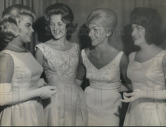 1964 Press Photo Four Alabama Miss Contestants in Evening Wear - abna42148 - Historic Images