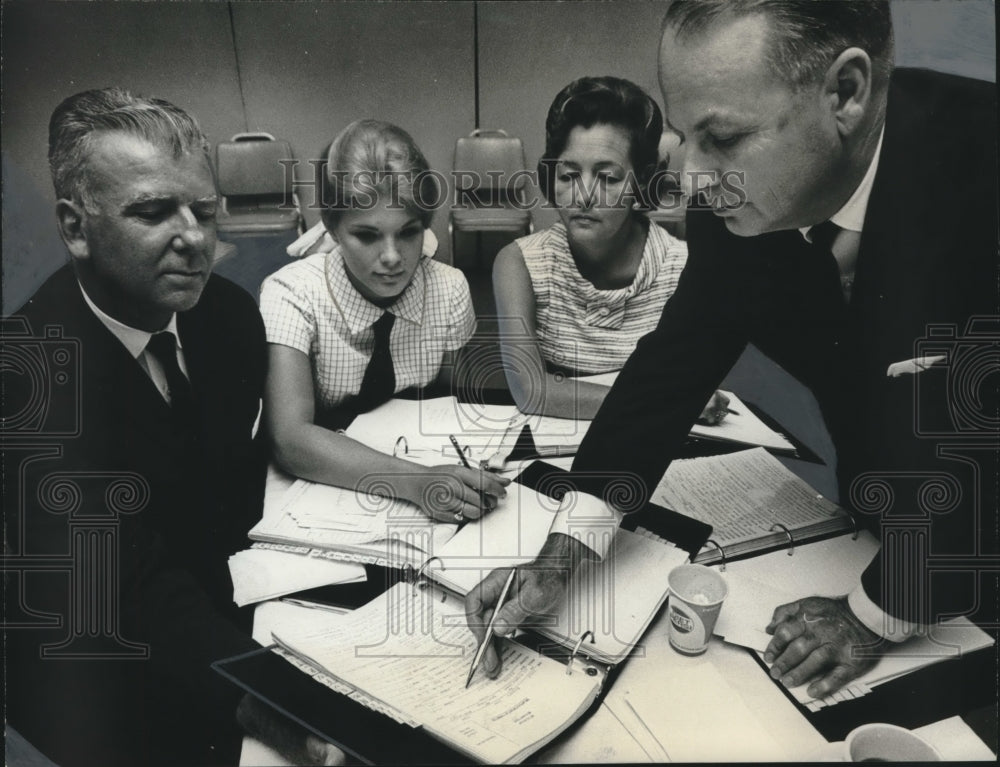 1967, Miss Alabama Judges confer on Contestants - abna42152 - Historic Images