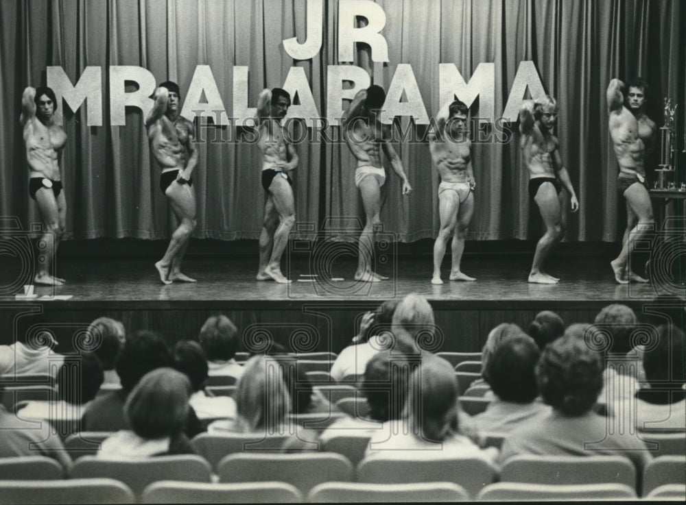 1978 Junior Mister Alabama Contestants line up on Stage - Historic Images