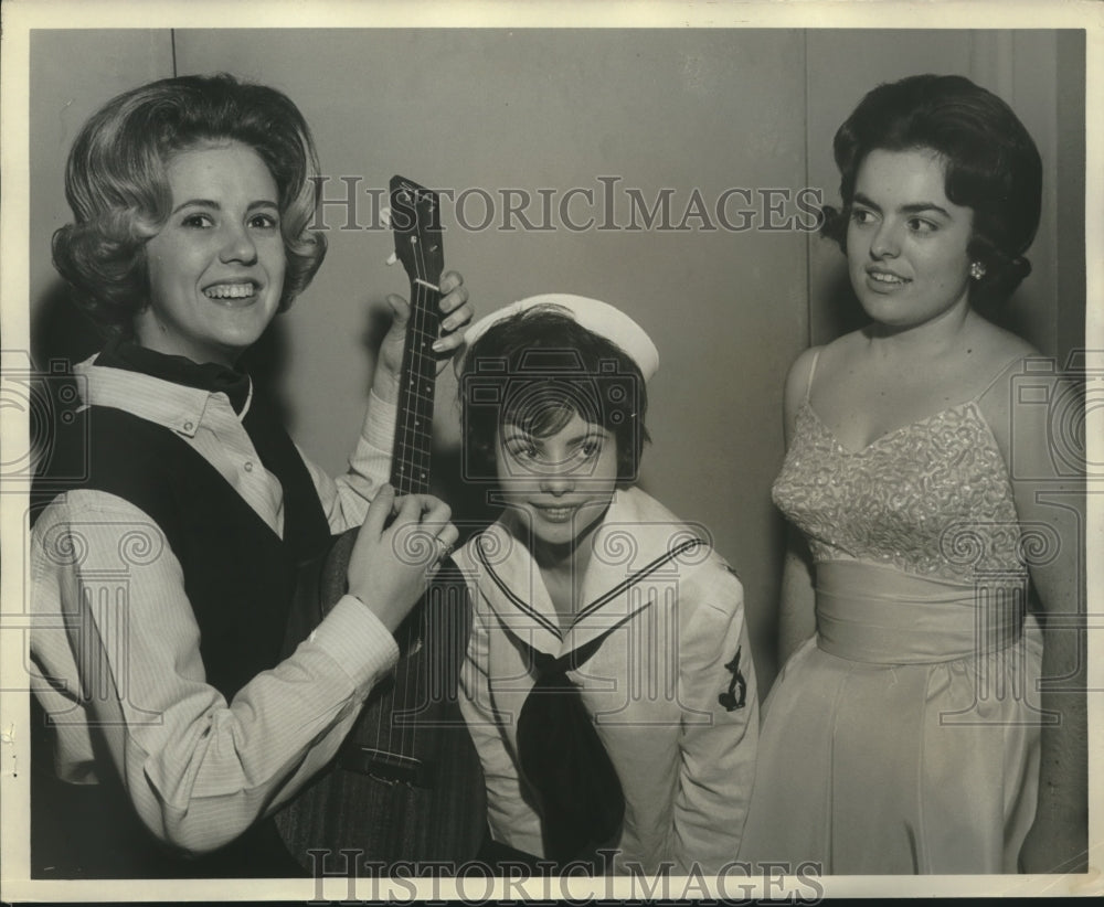 1964 Press Photo Junior Miss Alabama Contestants with Talent Outfits - abna42157 - Historic Images