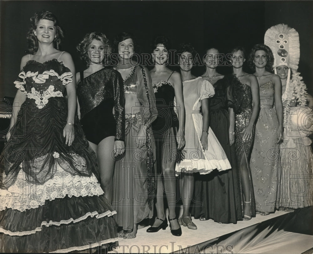 1983, Mitzi Sims, Donna Haley, Holly Bradley, Others in Costumes - Historic Images