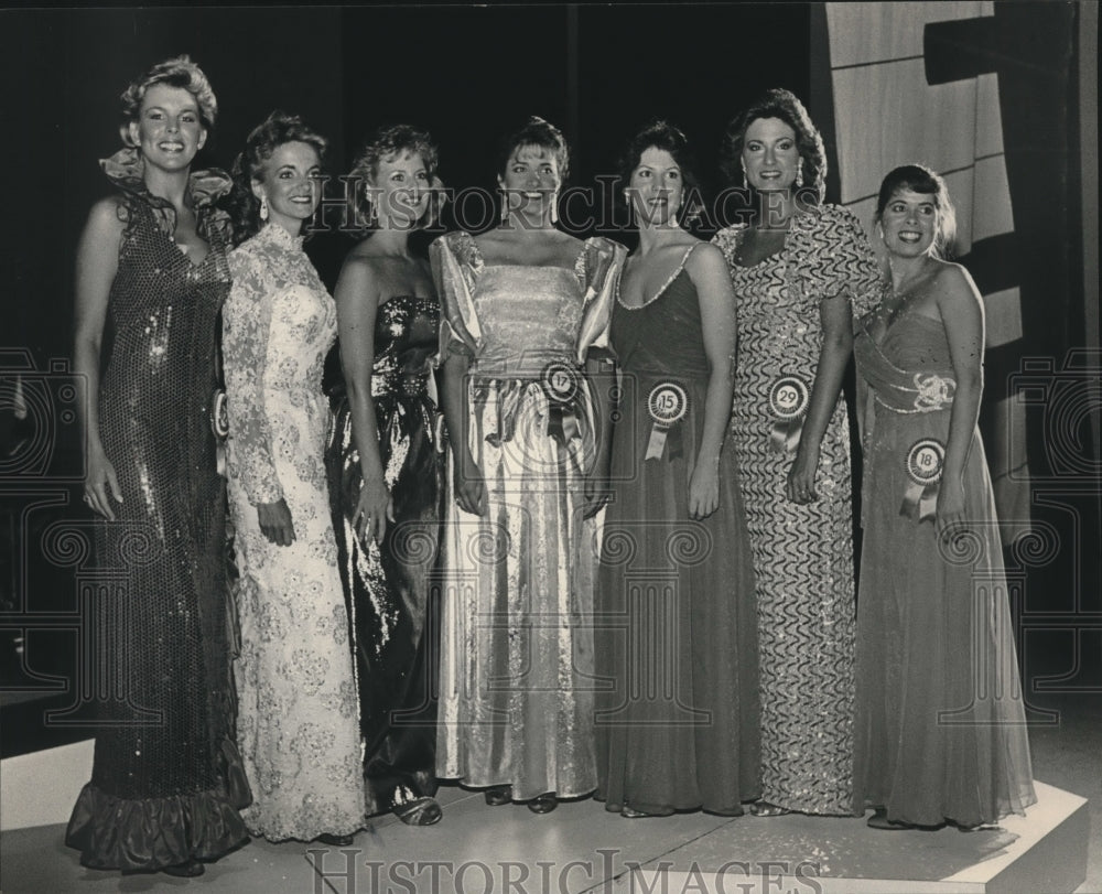 1984, Miss Alabama Contestants in Evening Wear - abna42198 - Historic Images