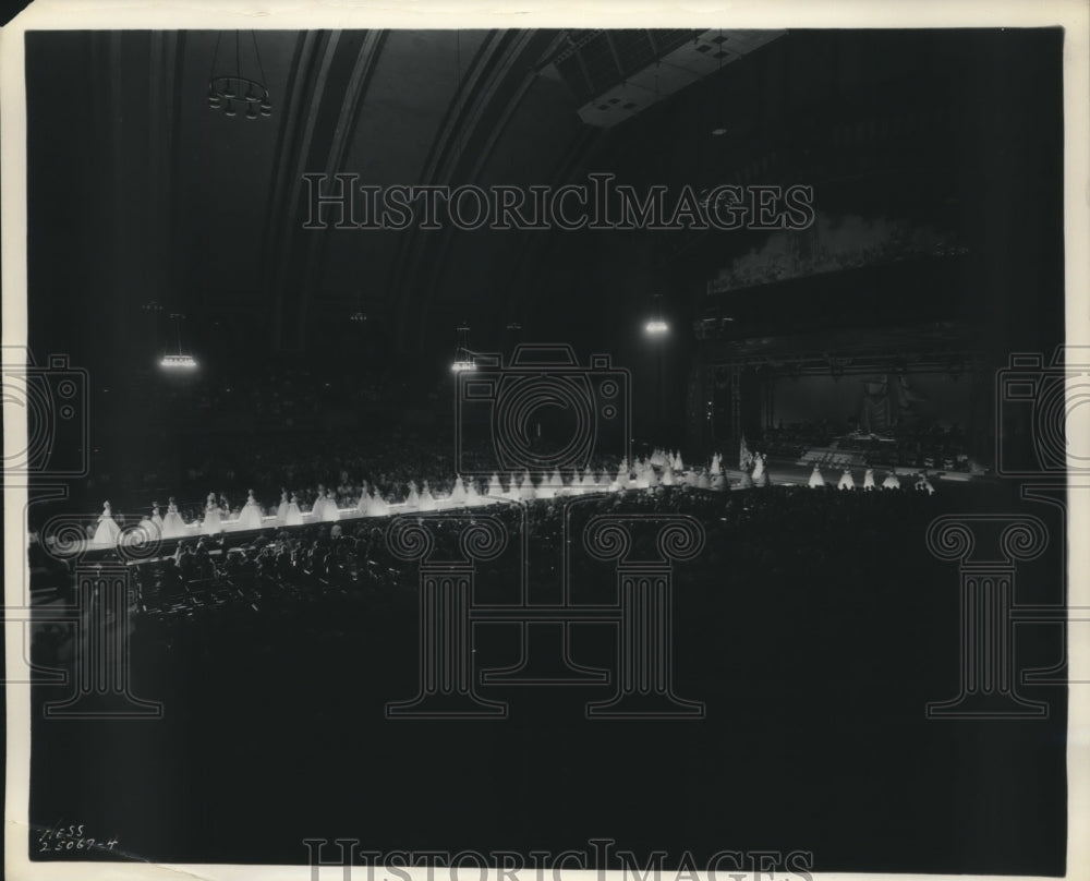 1954 Press Photo Miss America Pageant, Contestants in Theater - abna42202 - Historic Images