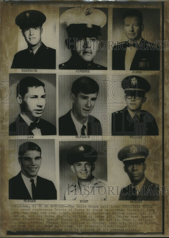 1970 Press Photo Posthumous Medals of Honor presented for these Servicemen - Historic Images