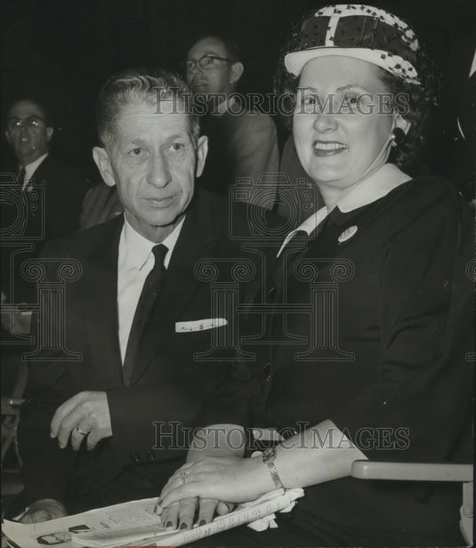 1961 Press Photo Alabama School Leaders Frank R. Stewart and Mrs. Margaret Vines - Historic Images