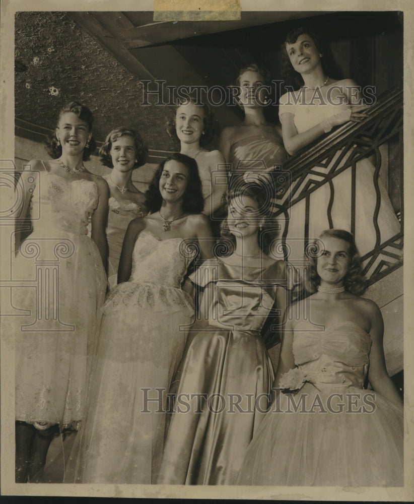 1951 Press Photo Miss Alabama Contestants in Evening Wear - abna42707 - Historic Images