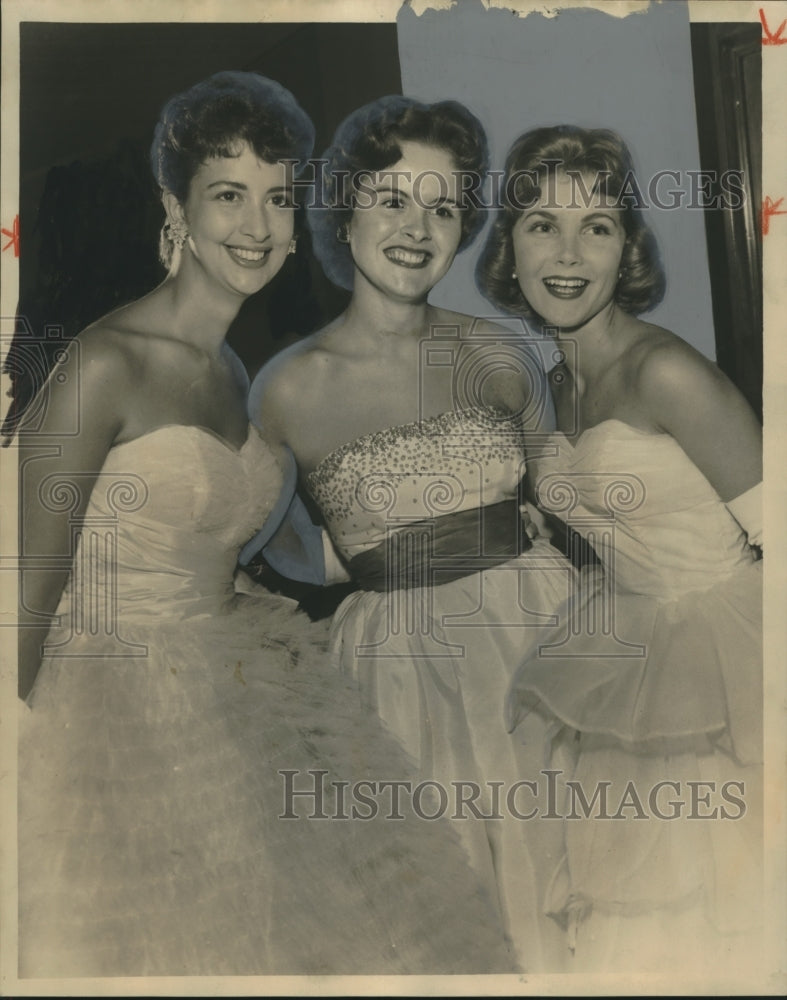 1960, Miss Alabama Contestants Pose in Formal Gowns - abna42971 - Historic Images