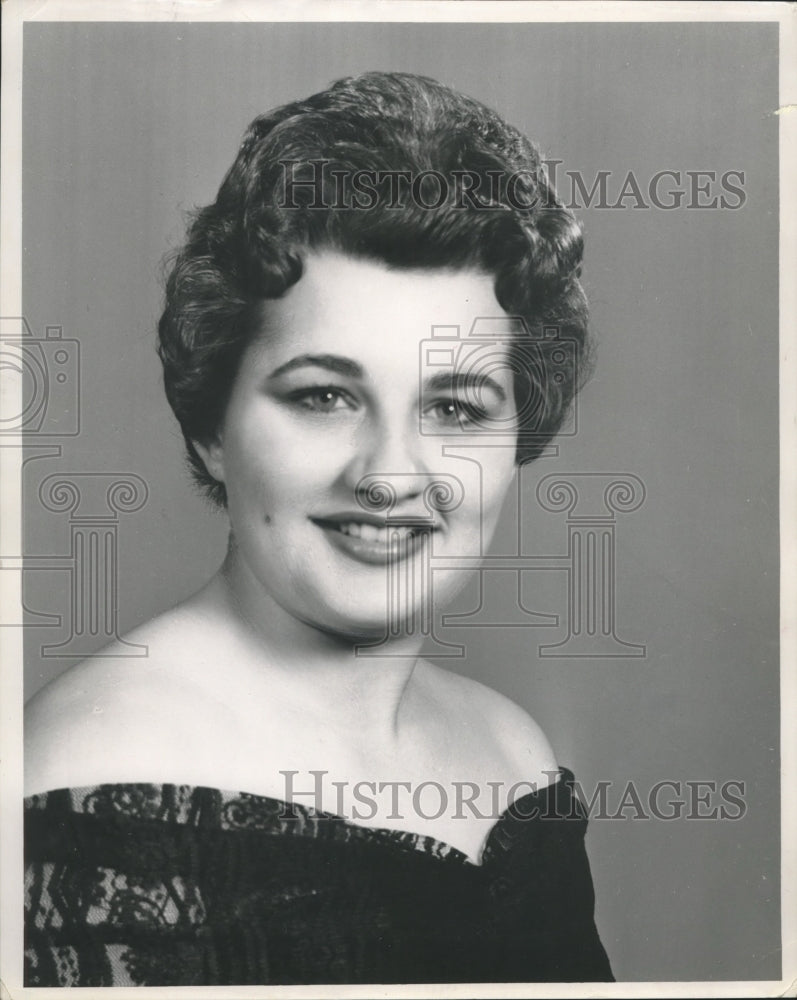 1961 Press Photo Charlotte Meggensben, Junior Miss Alabama Contestant - Historic Images