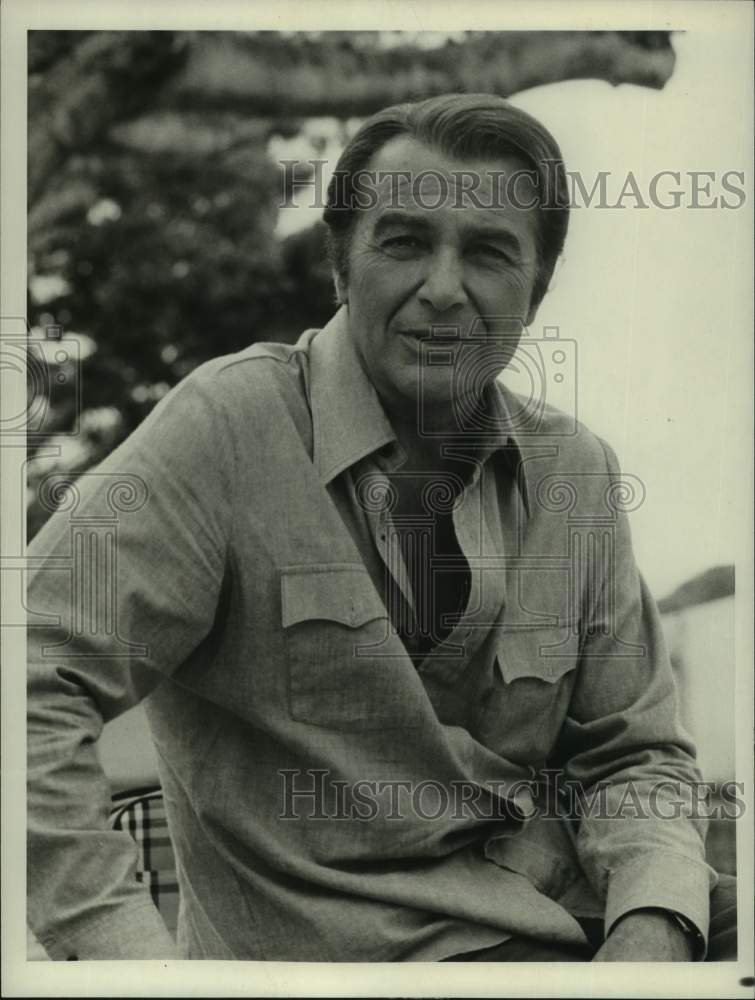 1977 Press Photo Actor Rossano Brazzi as Shipping Magnate in &quot;Hawaii Five-O&quot; - Historic Images