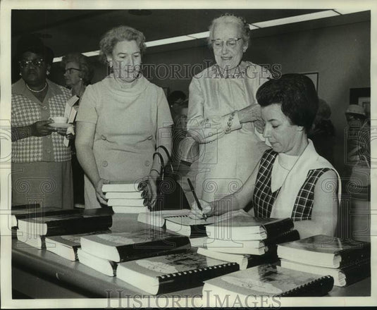 1969, Mrs. Albert Brewer, Governor's Wife, Signs First Lady Cookbook - Historic Images