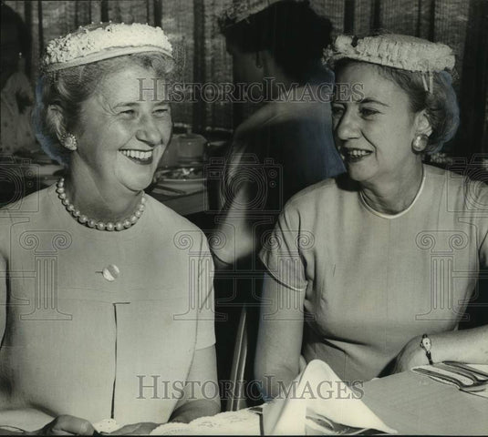 1956, Mrs. Walter Bouldin Lunches with Mrs. Linville K. Martin - Historic Images