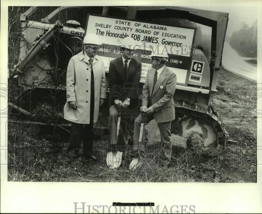 1981 Press Photo School board members, groundbreaking, Inverness School, AL - Historic Images