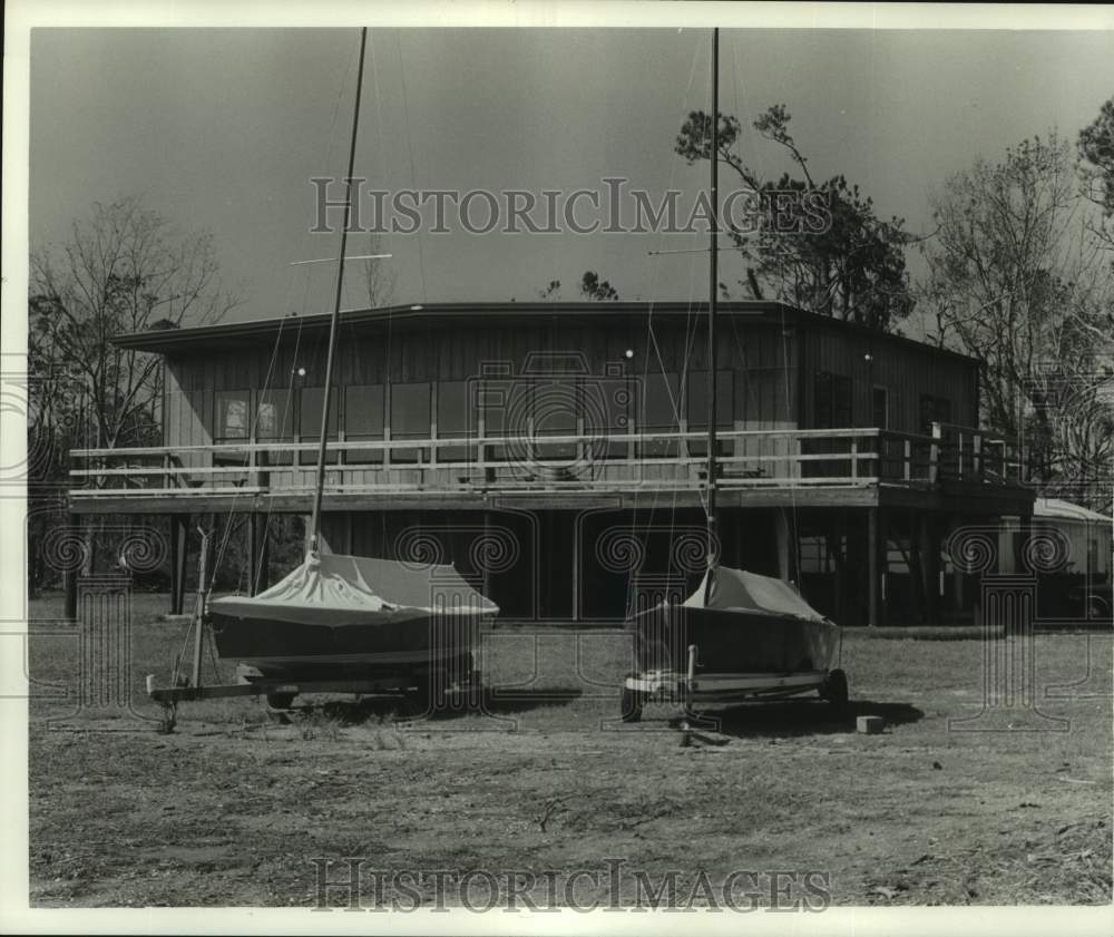 1979 Press Photo Bucchaneer Yacht Club with boats, Mobile, Alabama - abna43735 - Historic Images