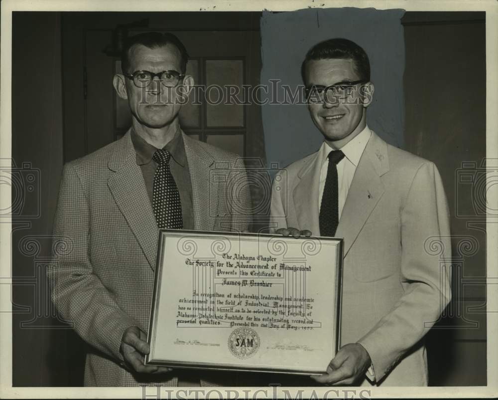 1953, James W. Brasher Honored, Society for Advancement of Management - Historic Images