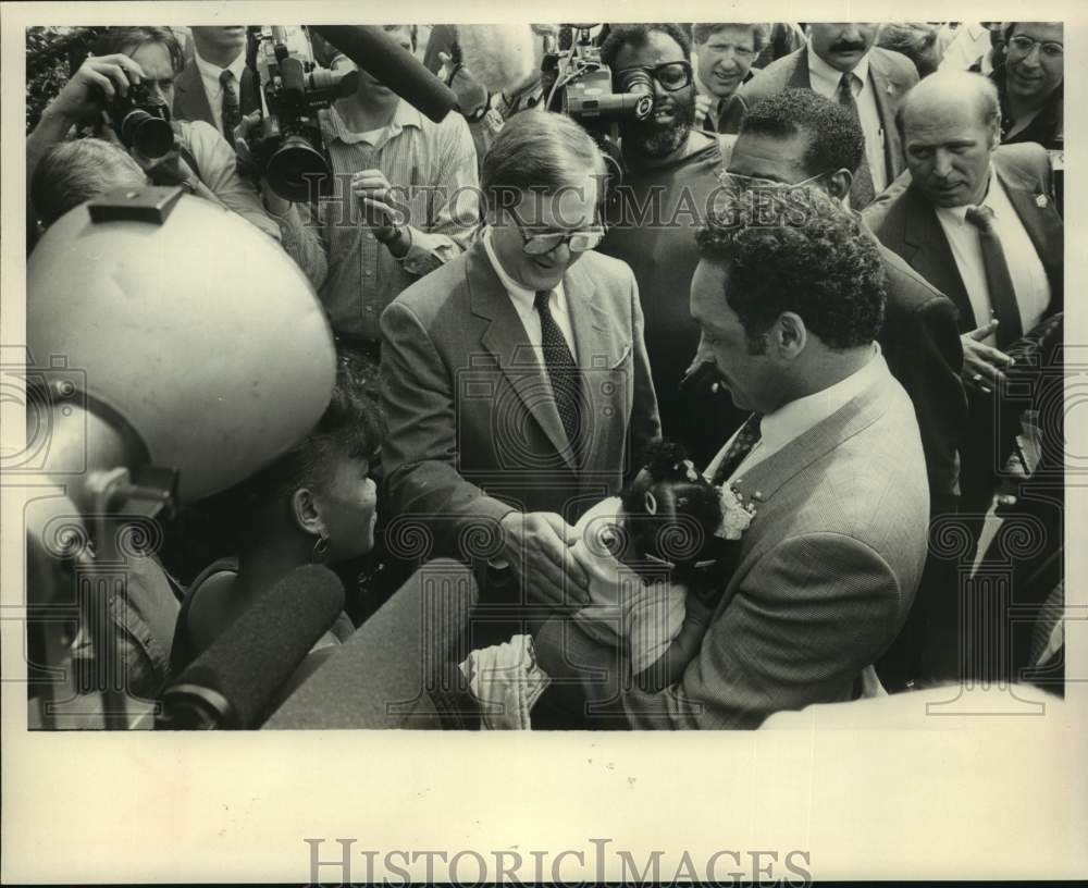 1988 Press Photo Jesse Jackson in crowd, Selma, Alabama - abna43766 - Historic Images