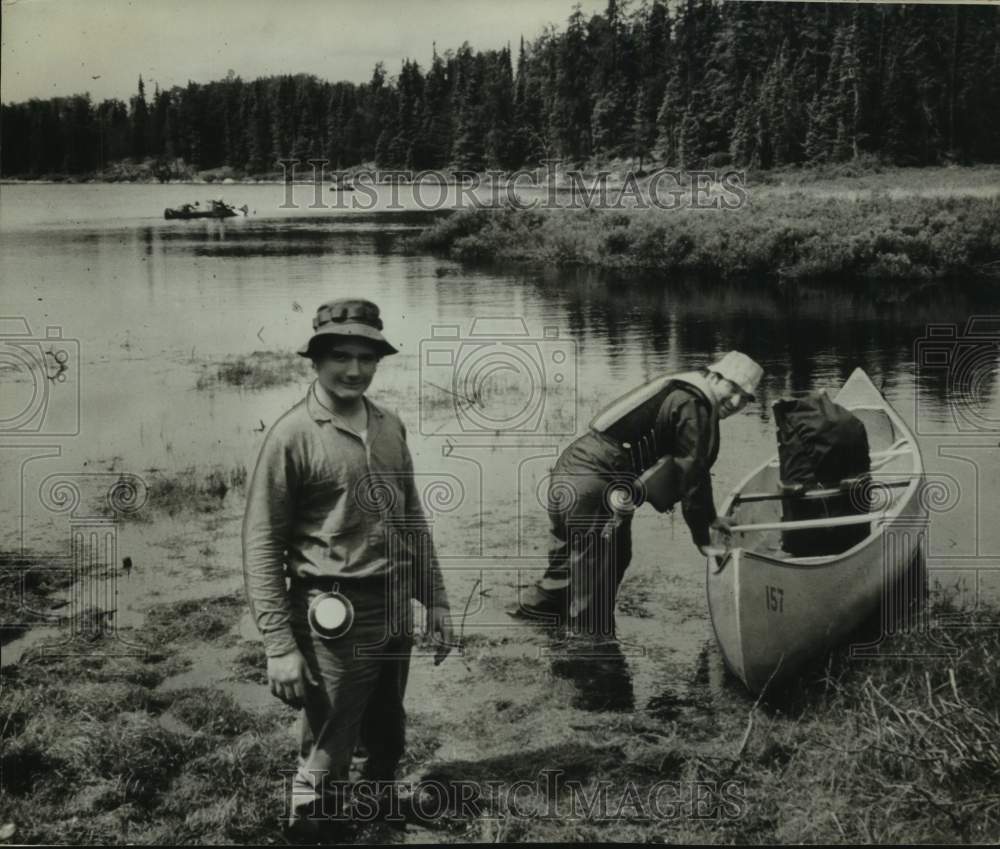 1972 Press Photo Part of Birmingham group of Boy Scouts in Minnesota canoe trip - Historic Images