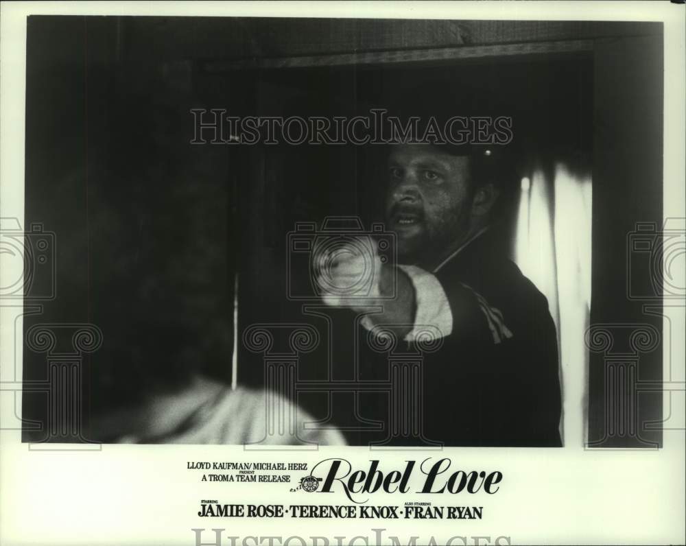 Press Photo Scene from "Rebel Love" with Jamie Rose, Terence Knox & Fran Ryan - Historic Images