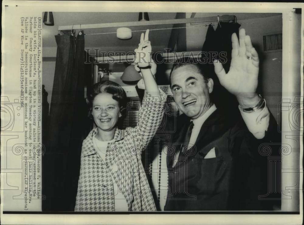 1966, George C. Wallace &amp; wife, Governor of Alabama - abna43834 - Historic Images