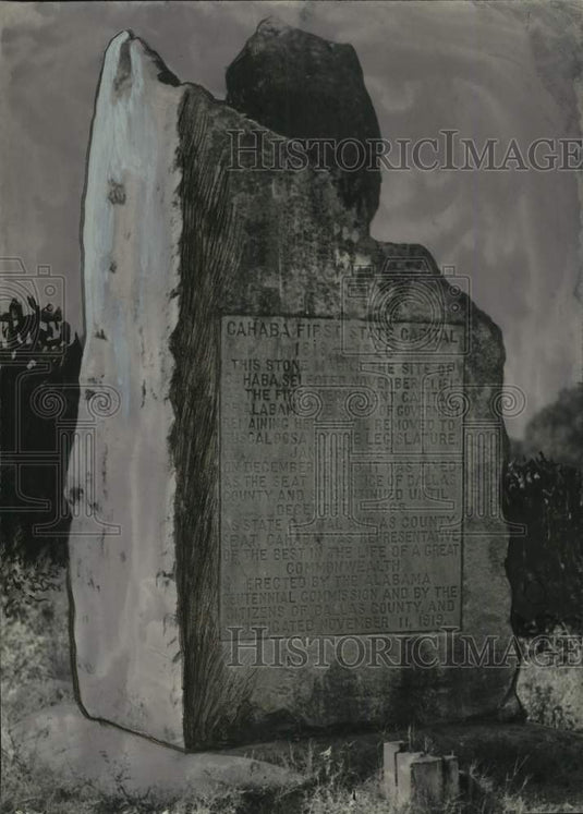 1951, Historic marker marks site of Cahaba, Alabama's first capital - Historic Images