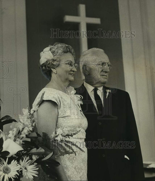 1964, Mr. & Mrs. Frank Boyd Married, Auburn First Presbyterian Church - Historic Images